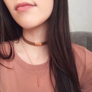 NWT Layered Bar Charm Choker